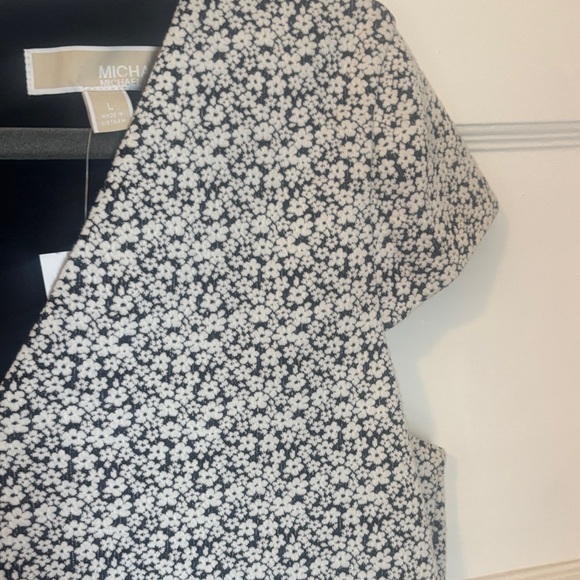 Michael Kors Black and White Floral Mini Dress - Picture 7 of 7